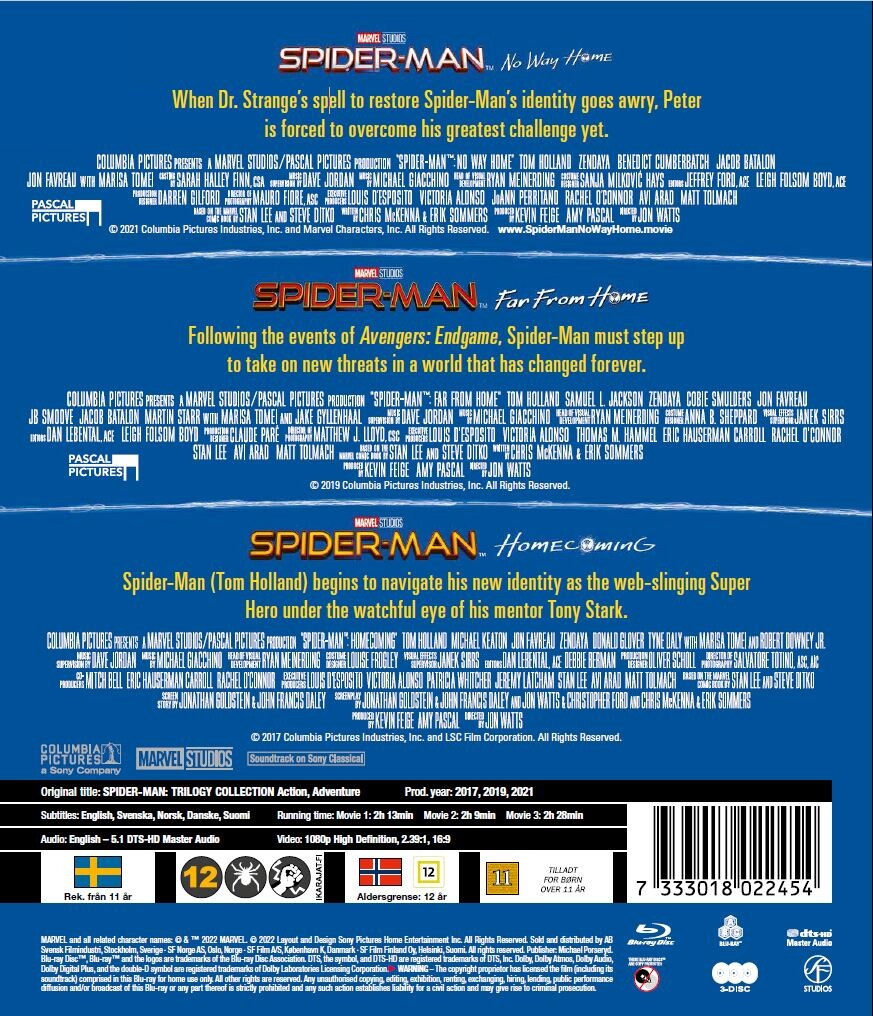Spider-Man Trilogy Collection - Blu-Ray