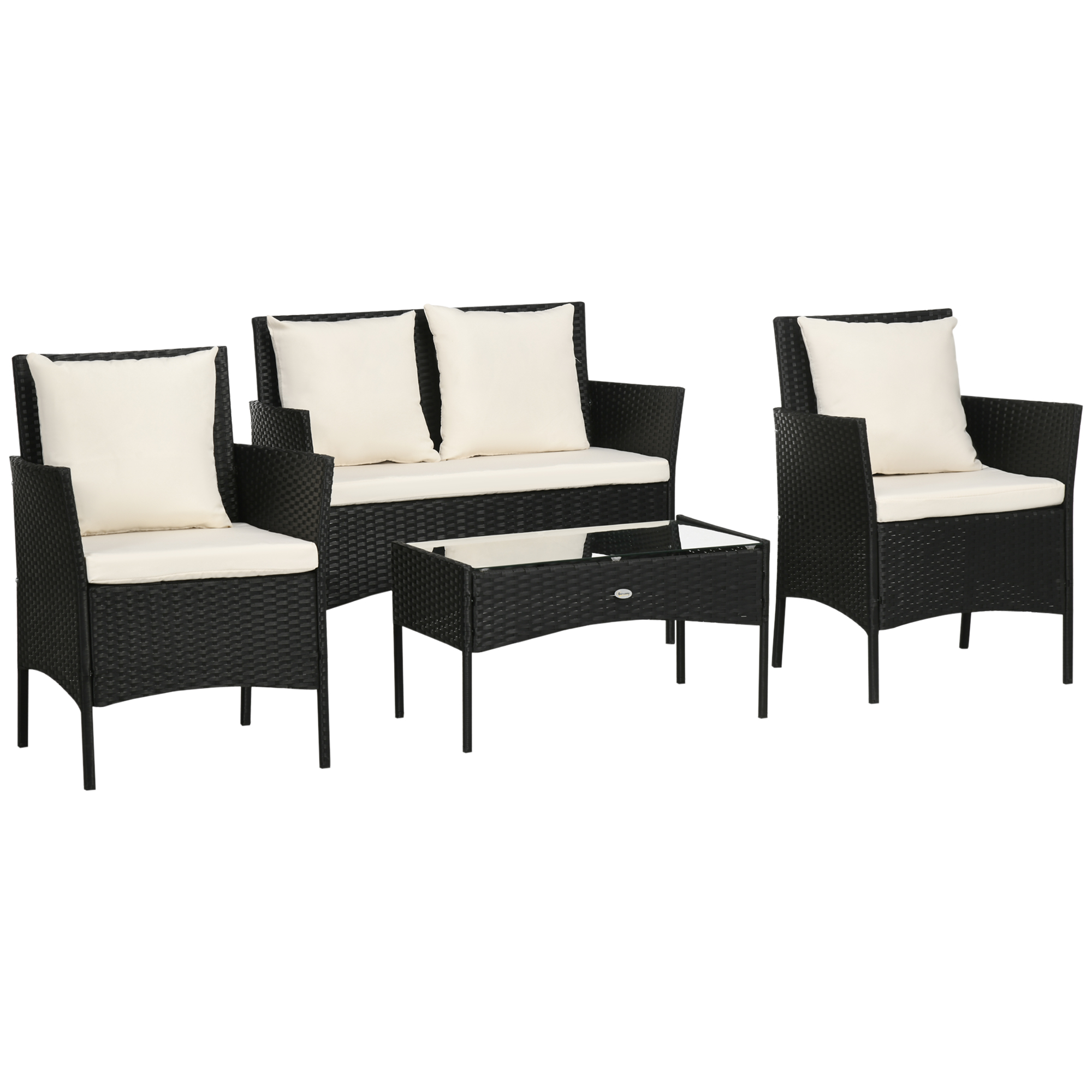 Móveis de jardim pretos Outsunny