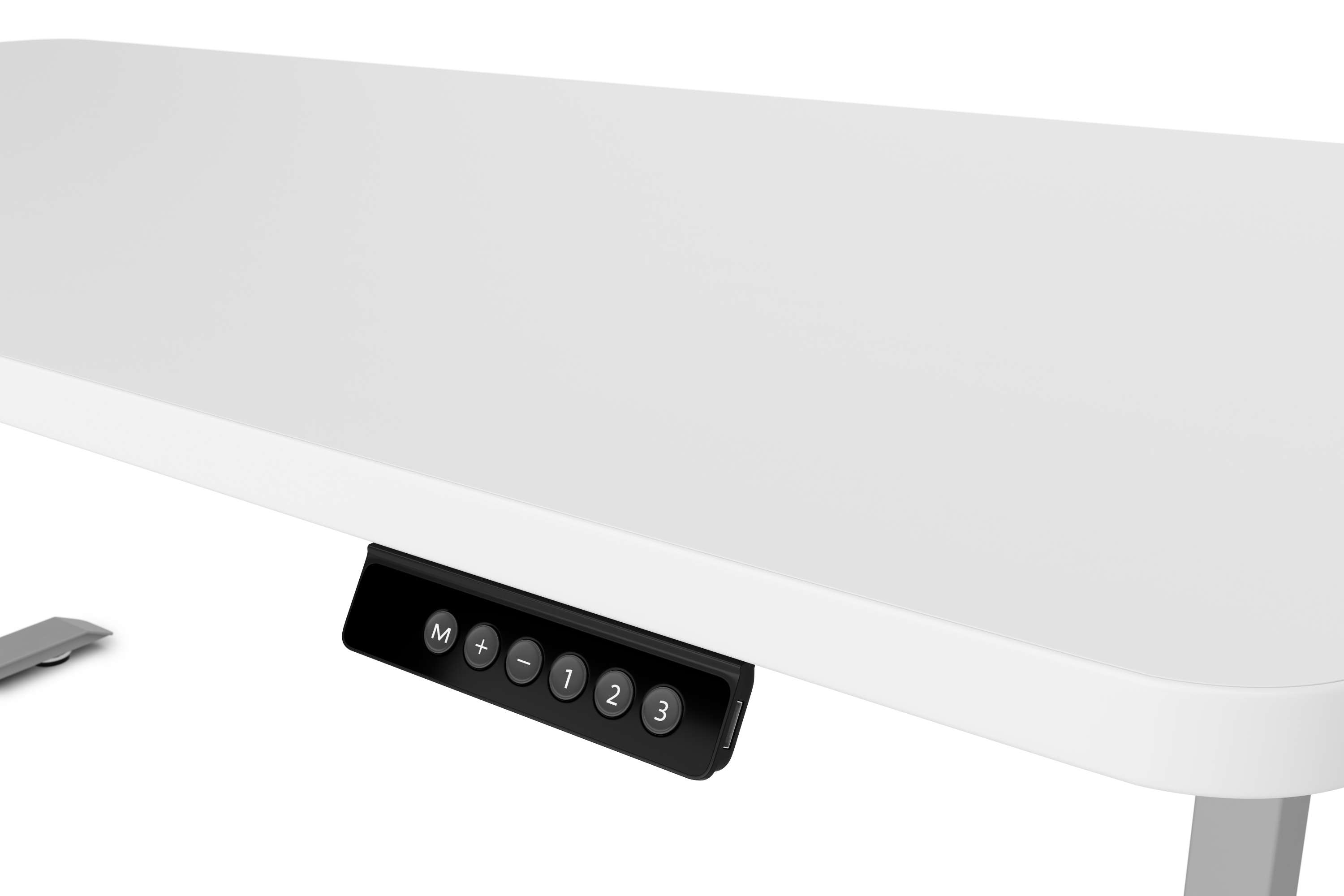 Stehpult elektrisch PREMIUM weiss/grau 160 x 80 cm