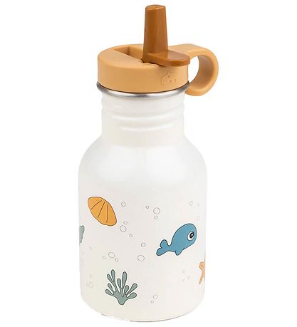 Done by Deer Trinkflasche - 350 ml - Sea Friends - Beige