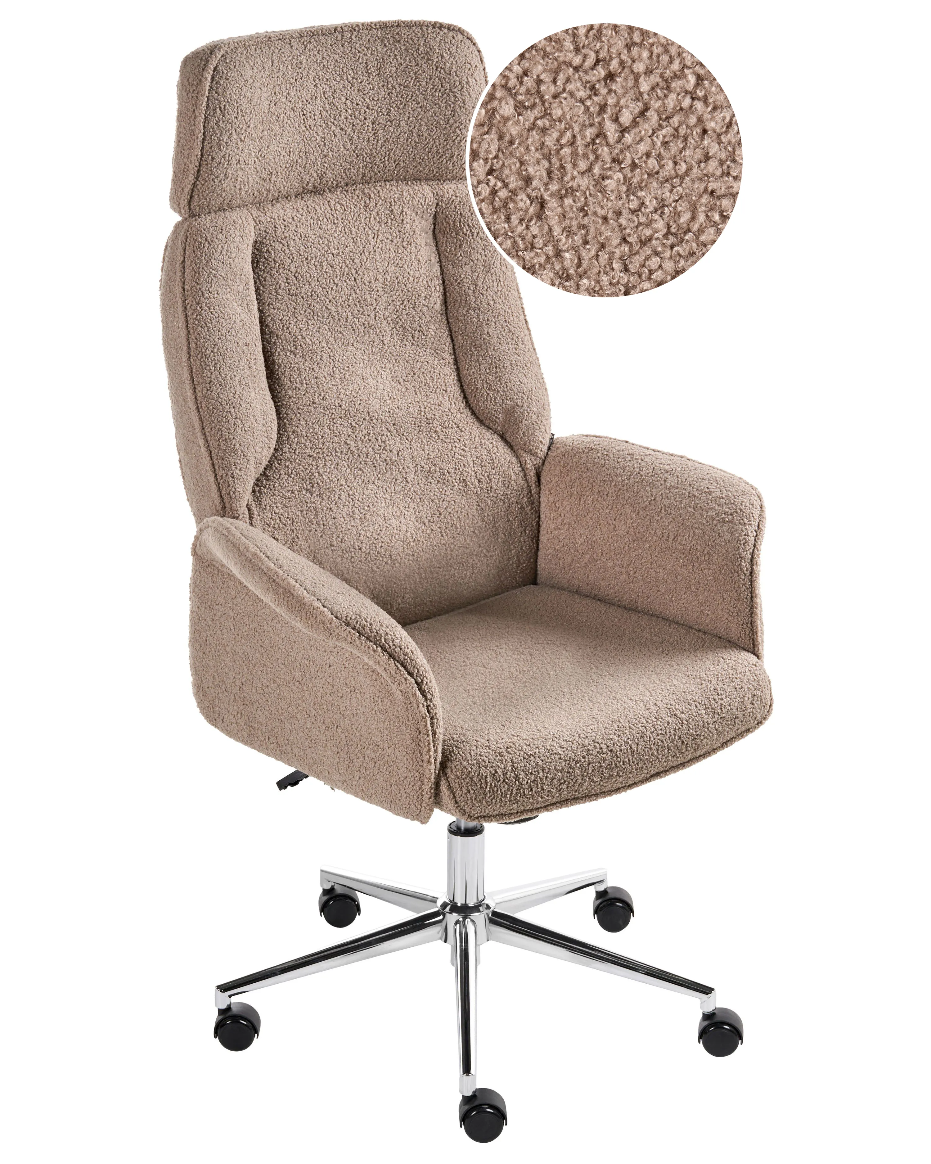 Bureaustoel PILOT Bouclé Bruin
