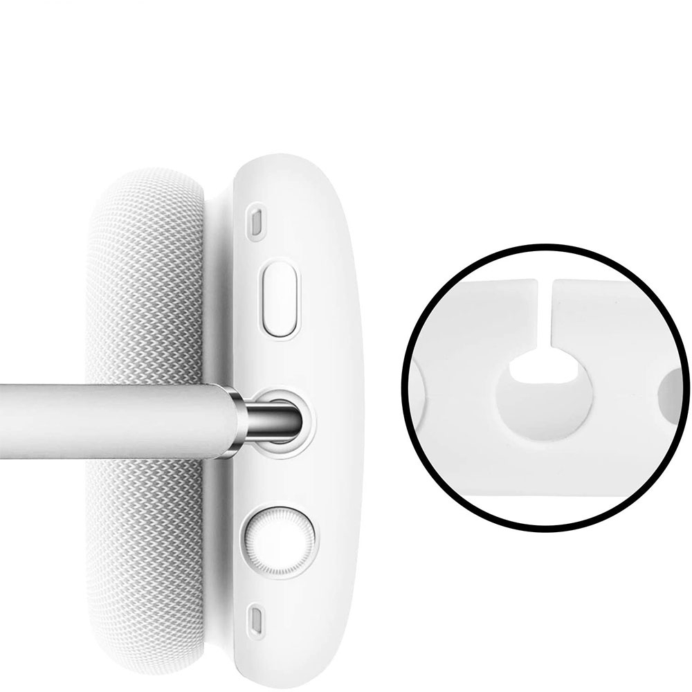 AirPods Max Silikon Hülle Schutz Abdeckung - Weiss