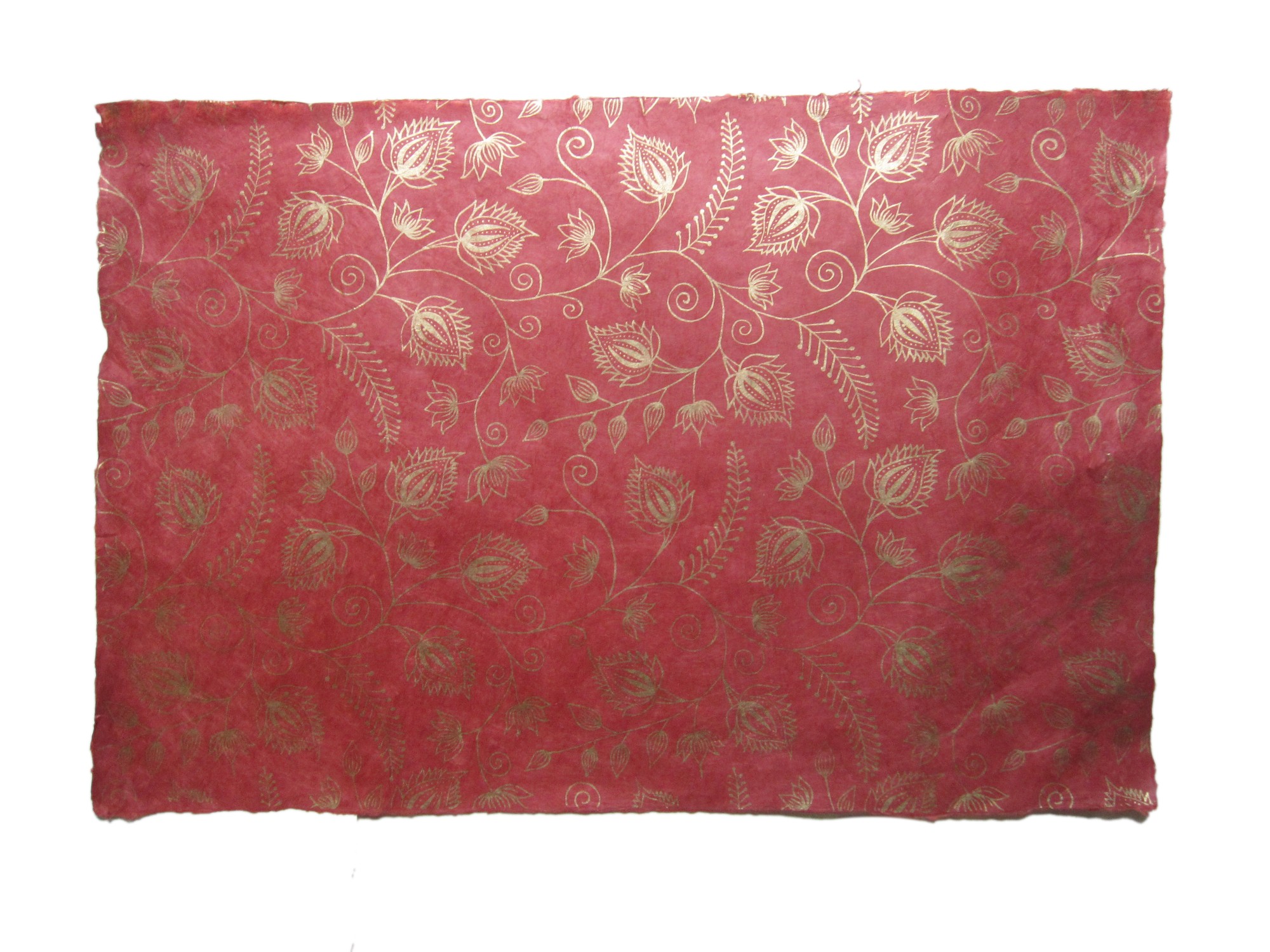 Geschenkpapier 'Goldranke', rot, L 70 cm, B 50 cm günstig bestellen