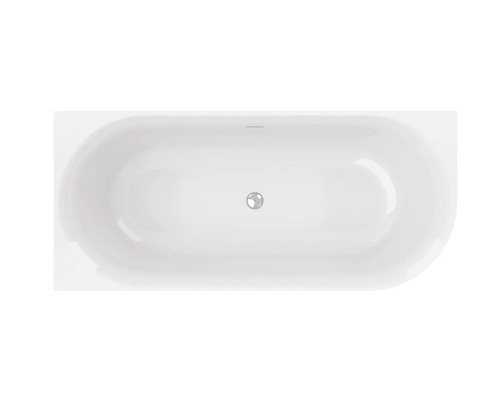 OTTOFOND Afinar Hoekwandbad, ruimtebesparend bad, 80 x 180 cm, wit, glanzend, glad, 703944