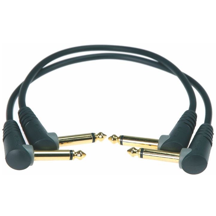 Klotz AU-AJJ0015 2x patchkabel 6.35 mm haaks 15 centimeter