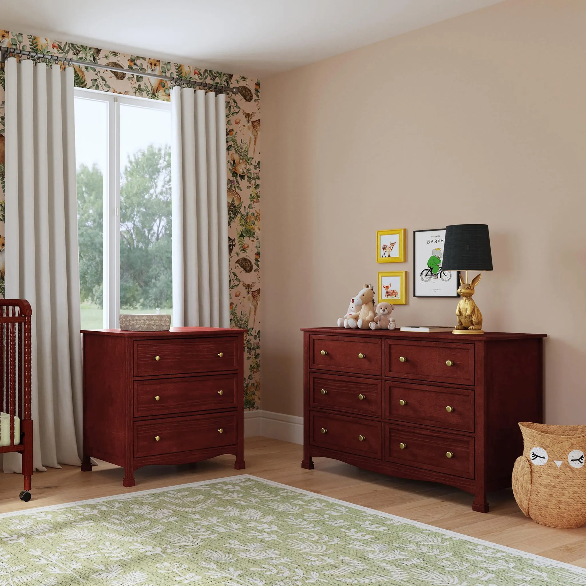 DaVinci Bureau 6 Tiroirs Kalani - Cerise