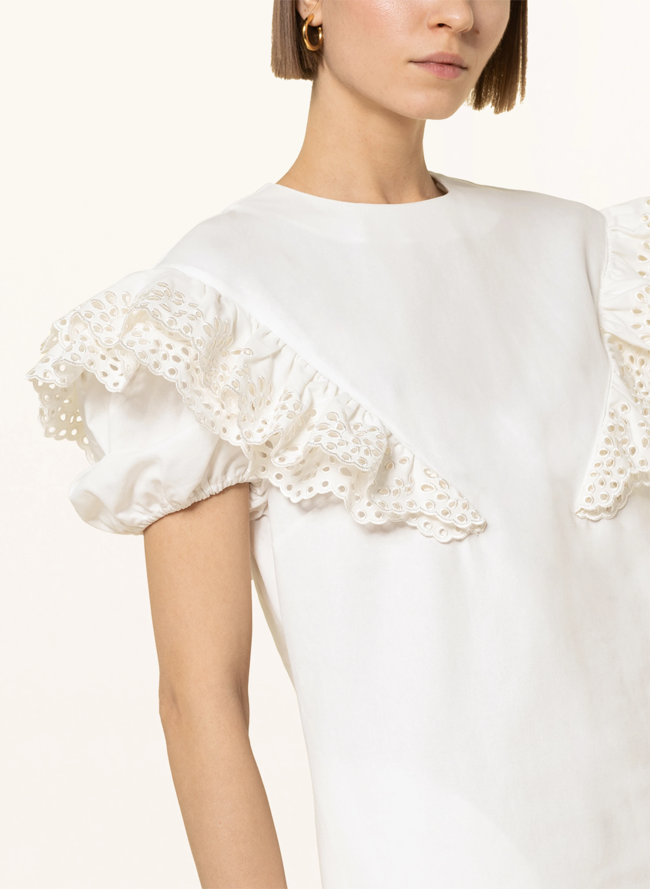 SPORTMAX Kleid BANDA mit Lochspitze und Rüschen