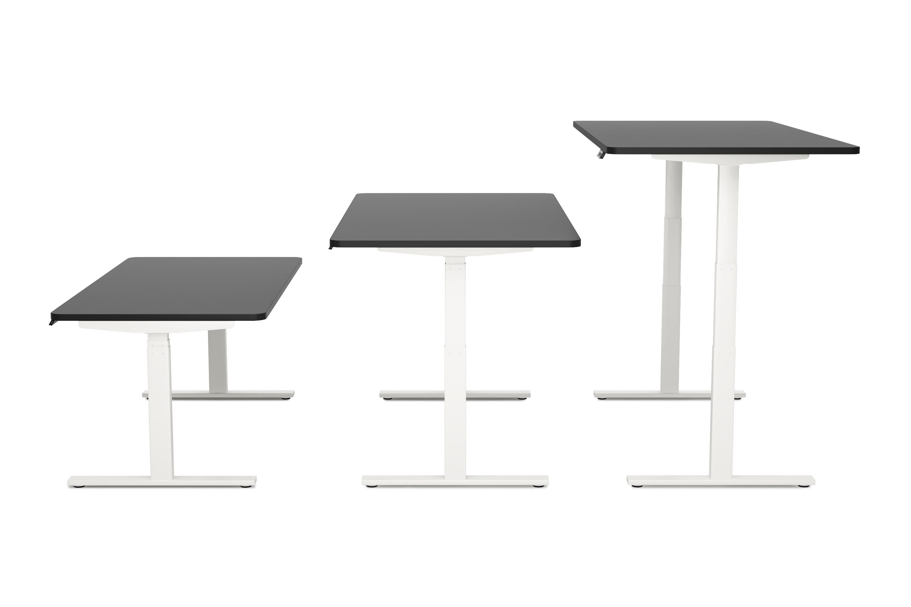 Stehpult elektrisch PREMIUM schwarz/weiss 180 x 90 cm