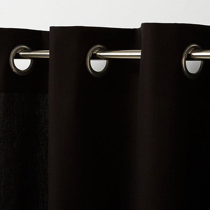 Rideau GoodHome Hiva noir l.140 x H.260 cm