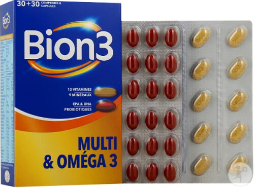 Bion3 Multi Et Omega 3 30 Comprimés + 30 Capsules