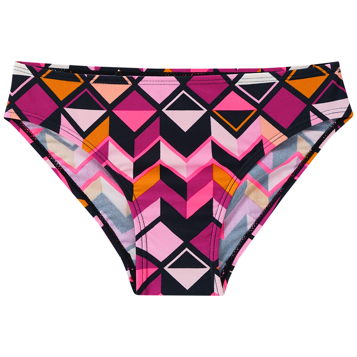 Yigga Mädchen Bikini mit grafischer Musterung pink / lila / schwarz