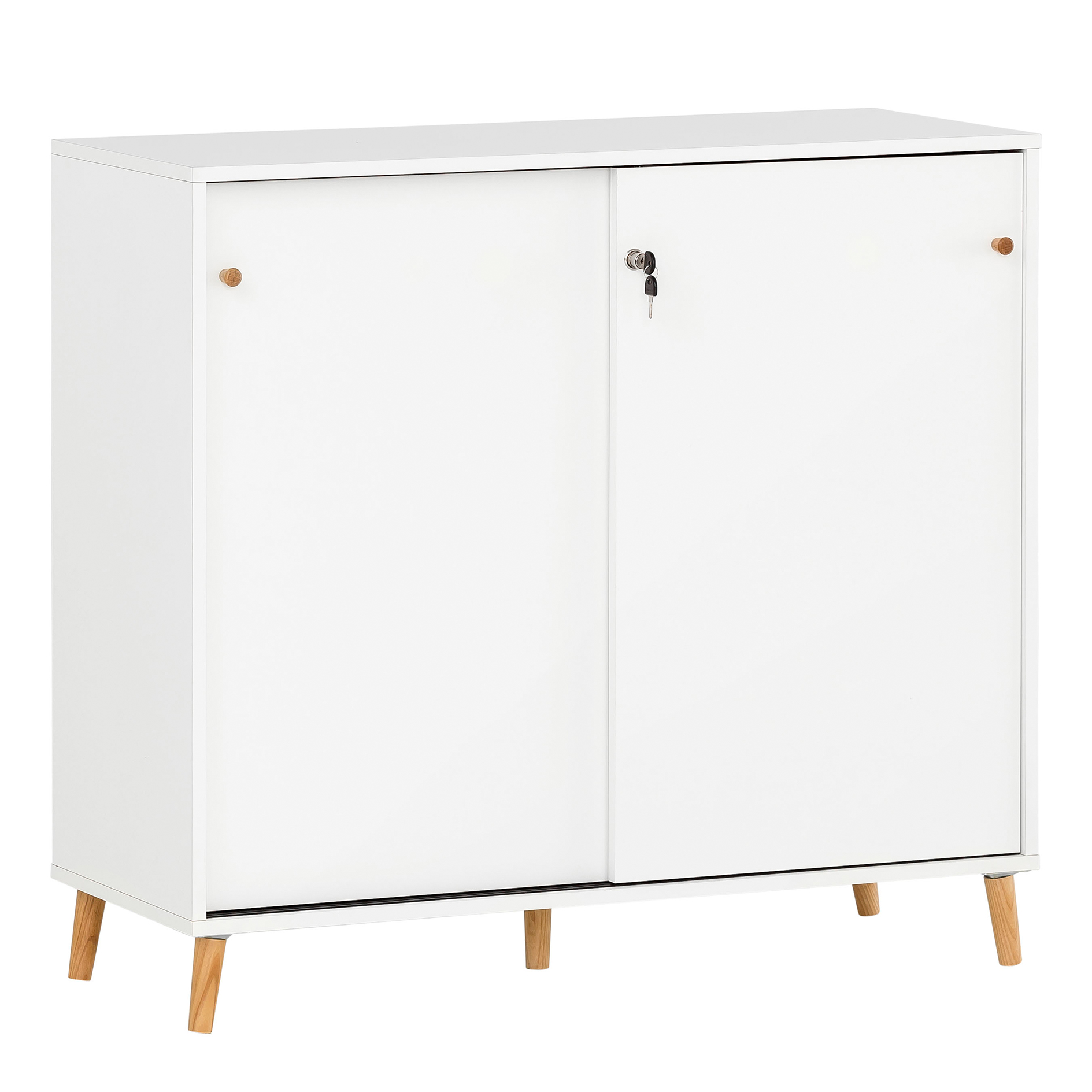 Aktenschrank - perlweiß - 100 cm