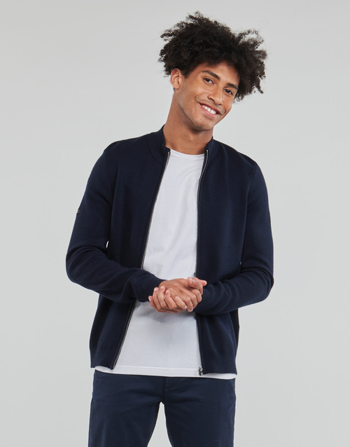 Superdry - STUDIOS MERINO ZIP THROUGH - Eclipse Navy