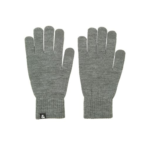 Jack&Jones Barry Knitted Handsker, Grey Melange, One size