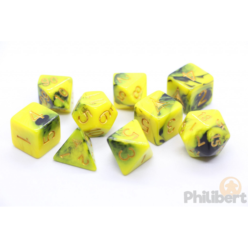 Set de 9 Dés JDR Elder Dice: The Yellow Sign