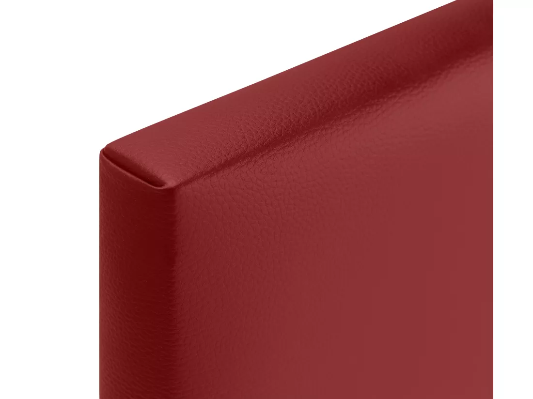 DHOME Tête de lit simili cuir lisse 145x105cm avec pieds Lits 135/140 - Rouge