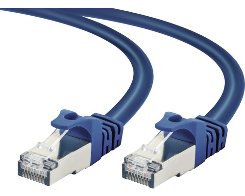 CAT 8 netwerkkabel S/FTP 2x RJ45 connectoren 5 m blauw Schwaiger CKO8050531