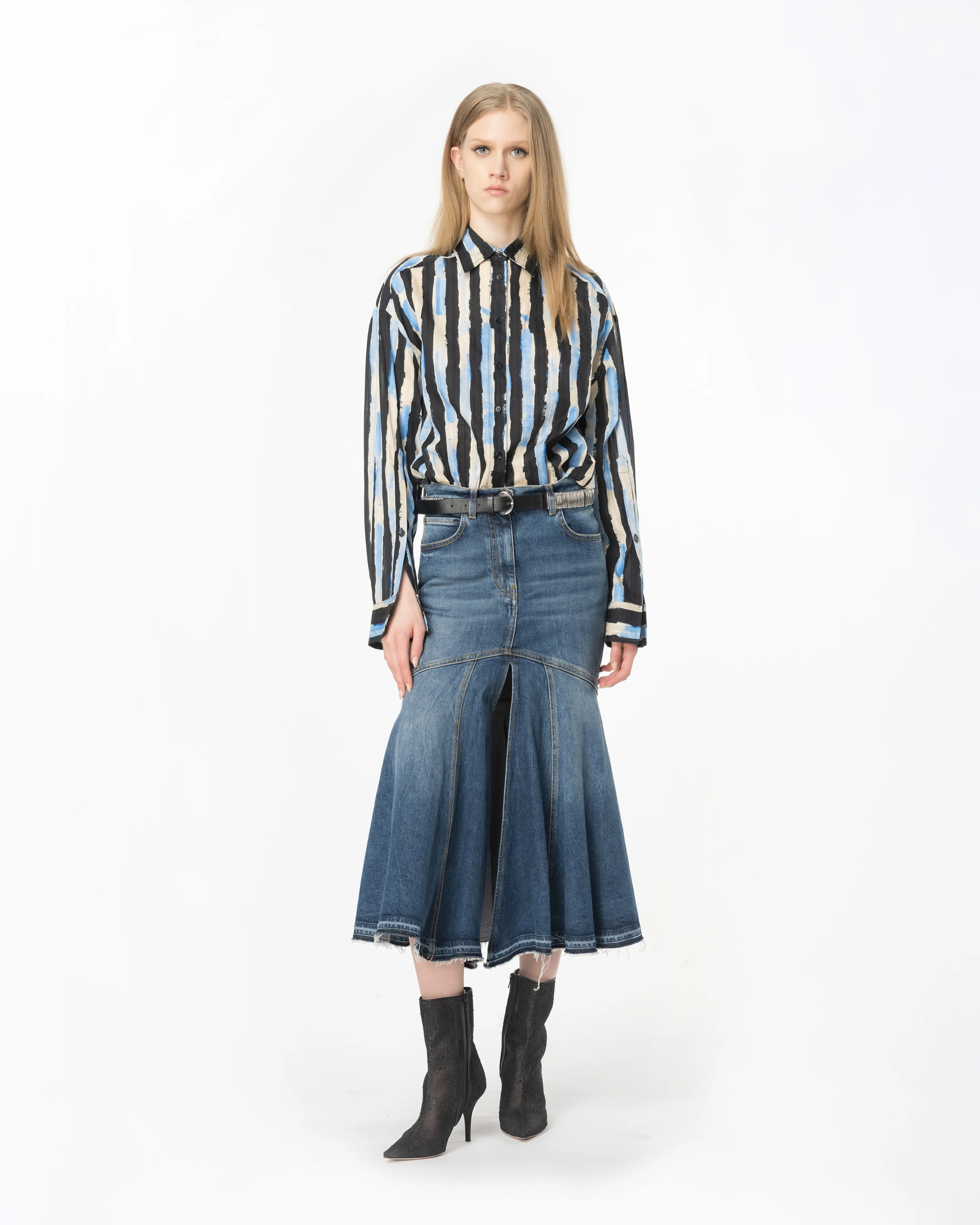 Jupe midivintage | Bleu