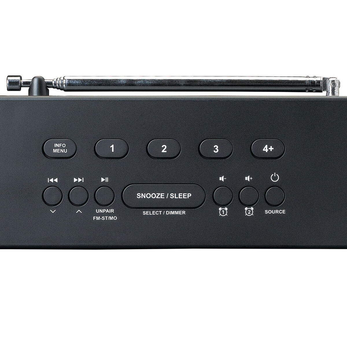 LENCO CR-640BK DAB+/FM Stereo Uhrenradio mit BT und 2x4W RMS