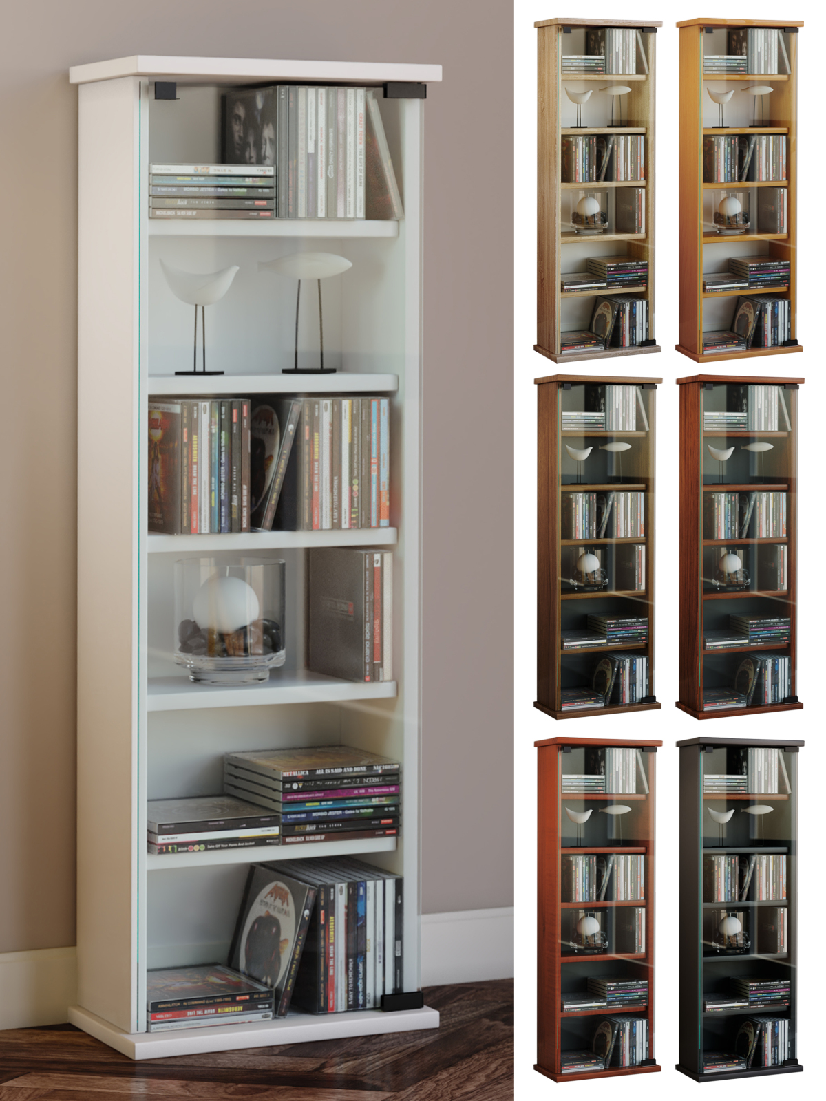 CD-Regal - Buche - 31 cm breit - für 150 CDs
