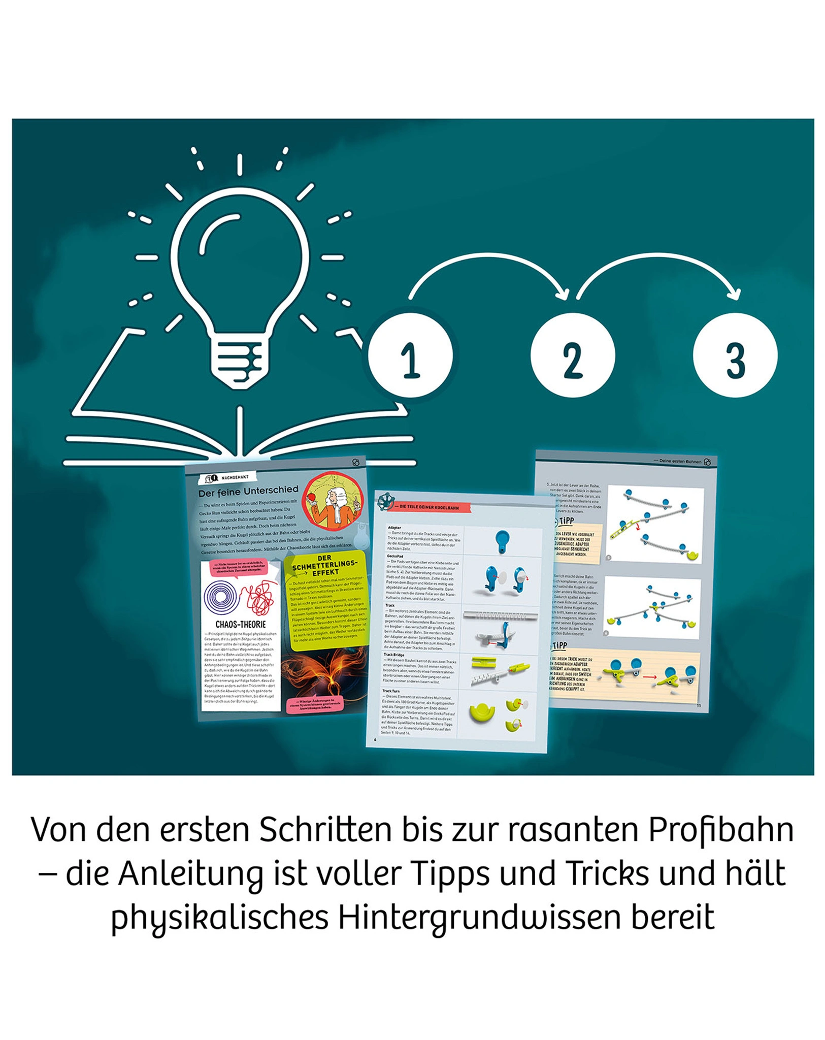 Kugelbahn GECKO RUN - STARTER SET in bunt
