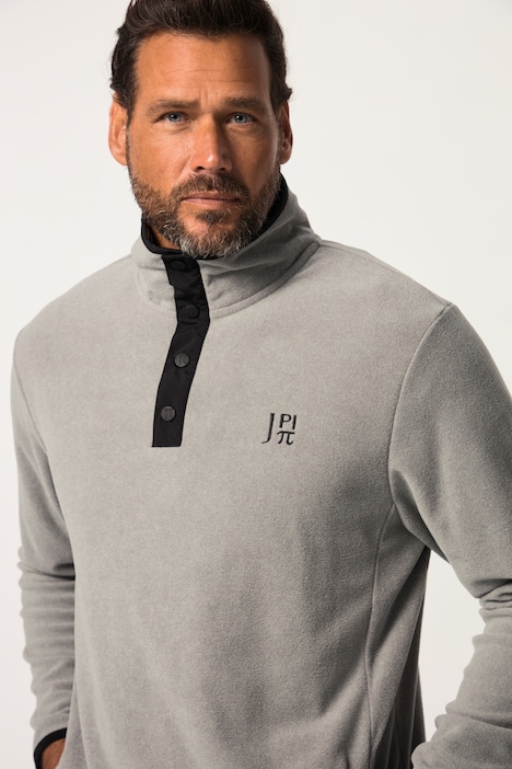 JAY-PI Fleecetroyer, Skiwear, Stehkragen mit Knopfleiste