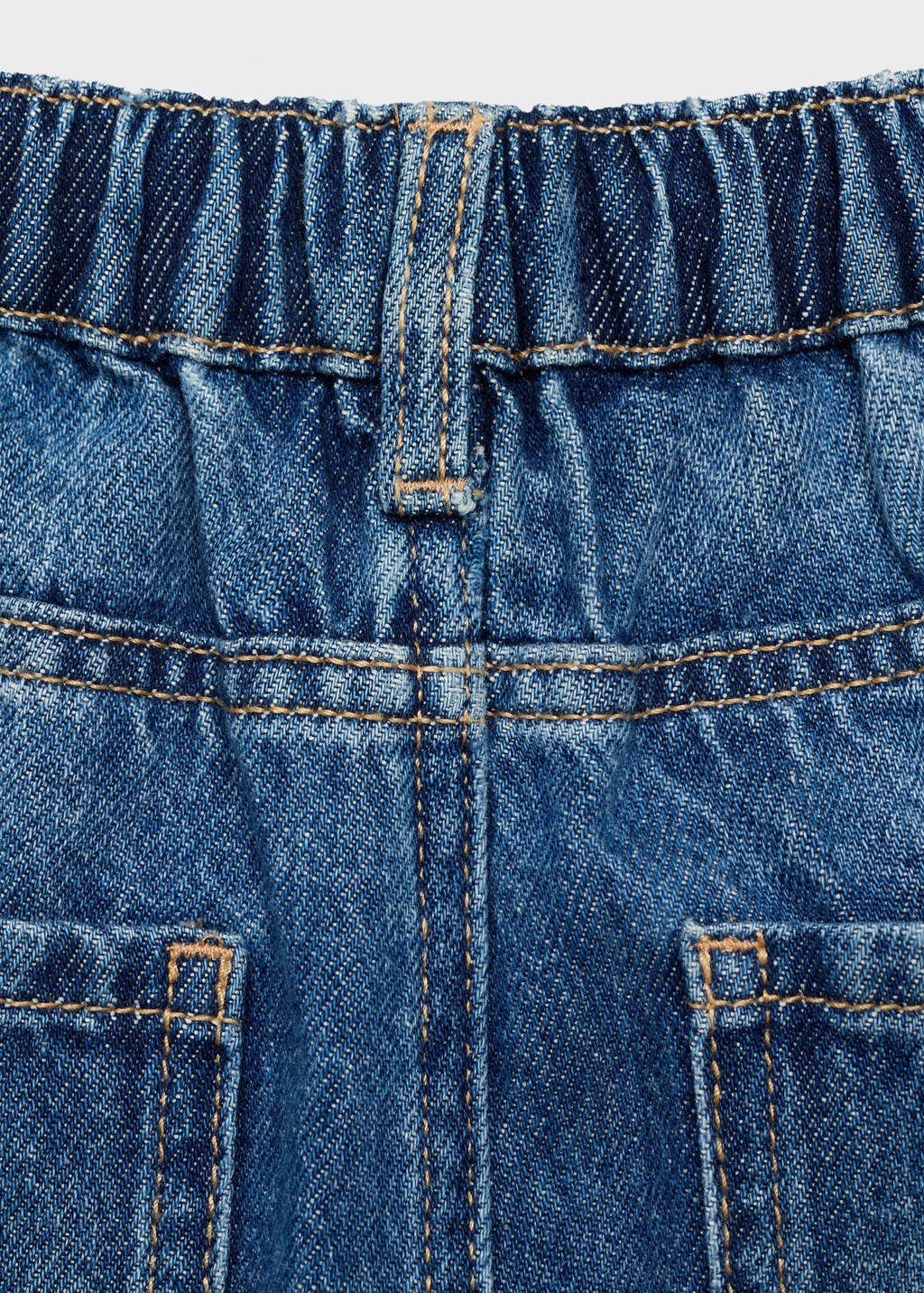 Mango Kids straight leg jeans medium blue denim