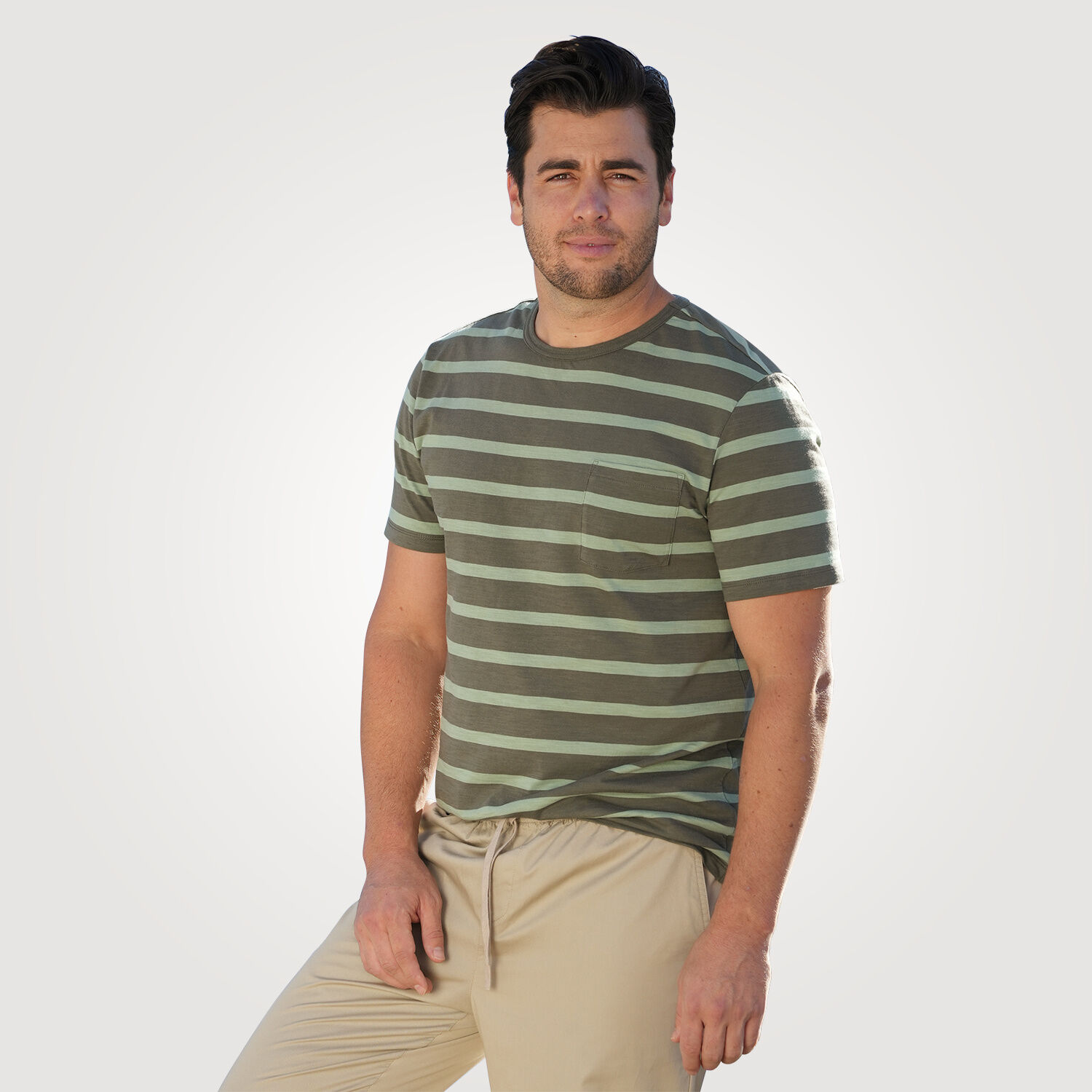 Gestreiftes Herren-T-Shirt aus Baumwolle
