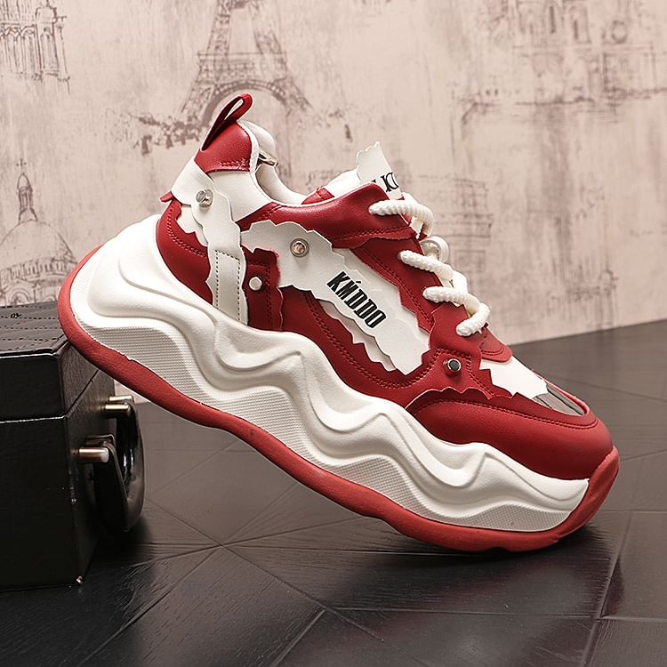 Mr Ozera - Platformsneakers met tweekleurige letters