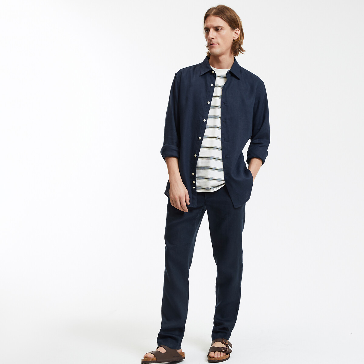 COLEÇÕES LA REDOUTE<br>Camisa reta de linho, Signature, CARL