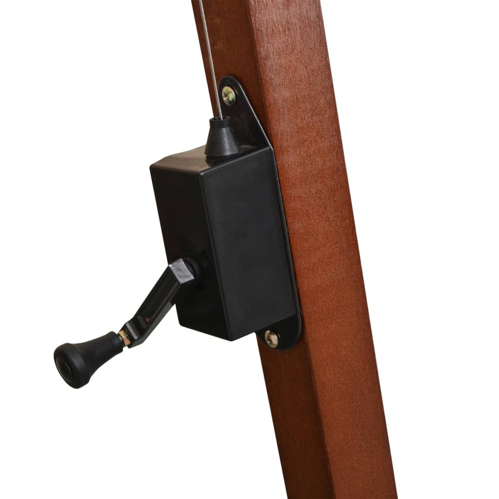 Parasol suspendu avec mât 3 x 3m bois de sapin massif orange