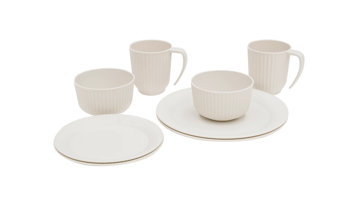 Delish Geschirrr-Set 2 Personen Sandstone