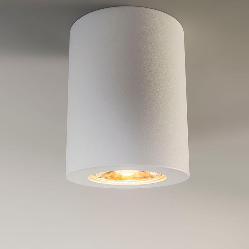 Moderne opbouwspot wit 7,5cm GU10 50mm - Tuba