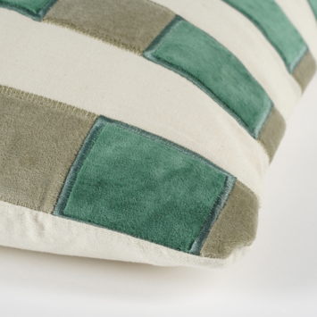 Sierkussen streep l.groen - l45xb45xh10cm