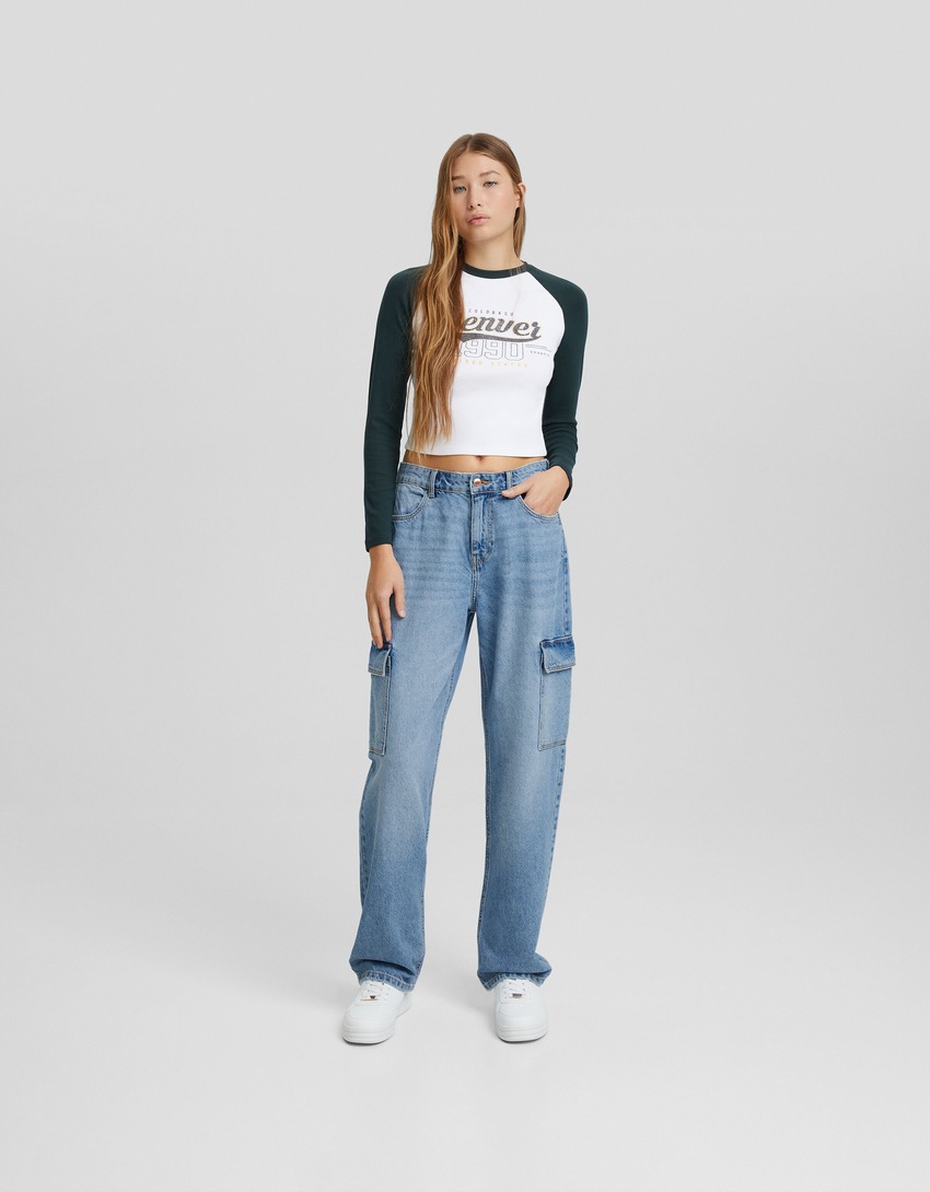 calça cargo reta