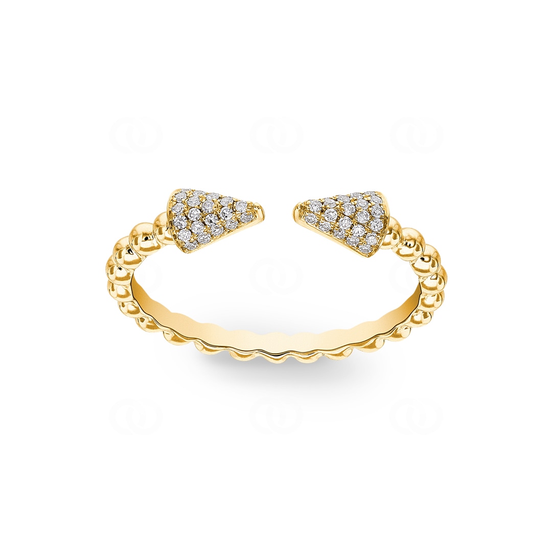 Kugelring 750/18 K Gelbgold mit Diamanten 0.12 ct H/si