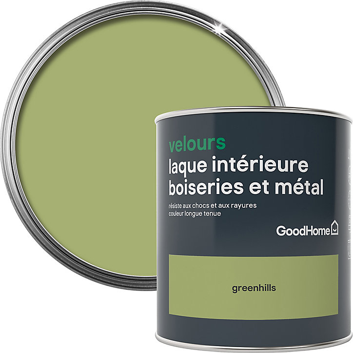 Laque boiseries et métal GoodHome Greenhills Velours 0,75L