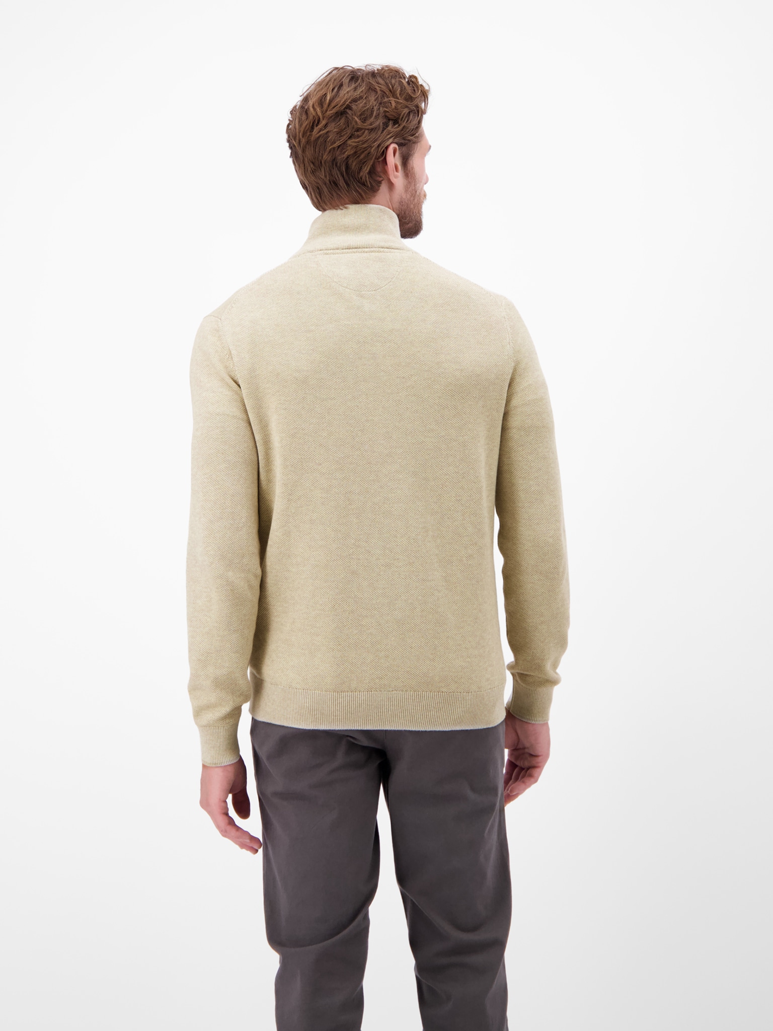 LERROS Strickfleecejacke ohne Kapuze mit Reissverchluss