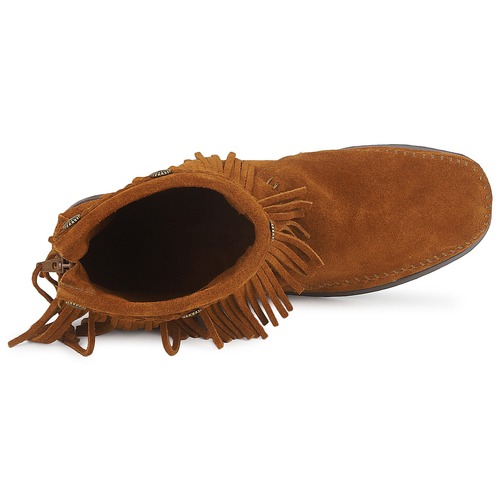 Minnetonka - HI TOP BACK ZIP BOOT - Marron