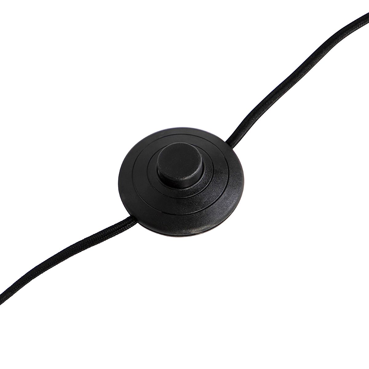 Vloerlamp zwart met kap lichtgrijs 50 cm - Simplo