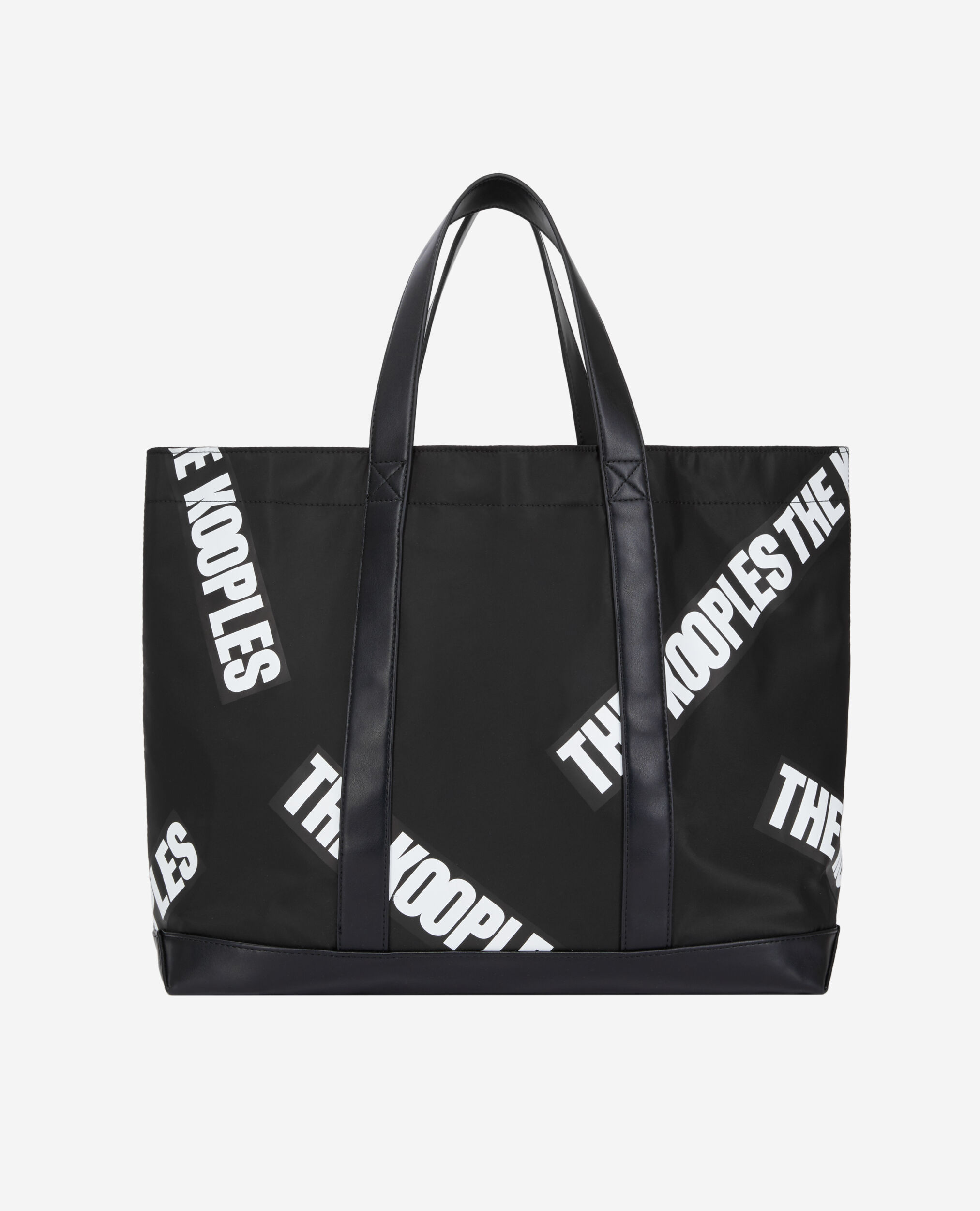 Grand sac cabas noir Tape logo