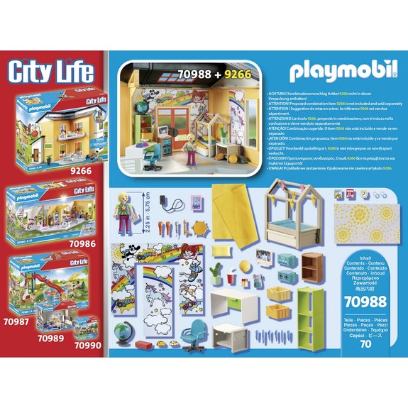 Chambre d'adolescent Playmobil Ctiy Life 70988