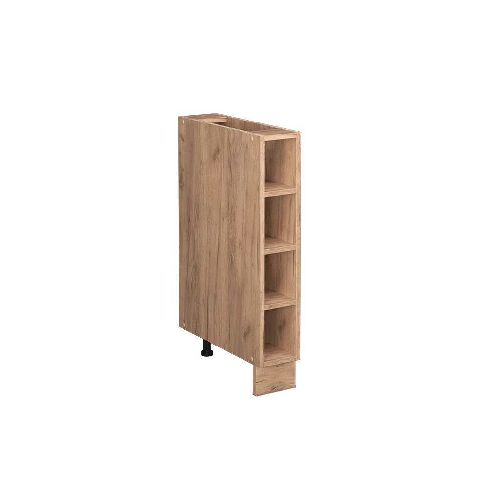 Vicco Regalunterschrank Küchenschrank Küchenmöbel Fame-Line Eiche Goldkraft 15 cm modern Küche Unterschrank Einbauküche Einlegeboden Küchenzeile Regal Aufbewahrung