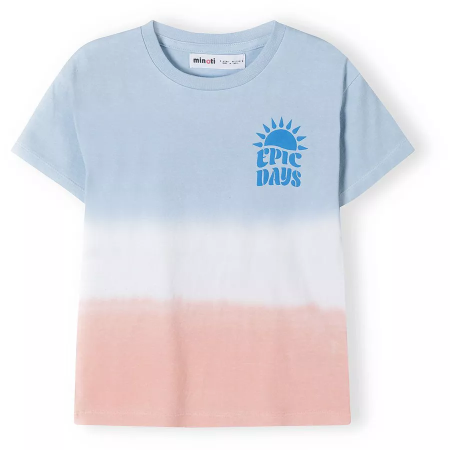 MINOTI T-Shirt Epic Days HellblauWeißLachsrot