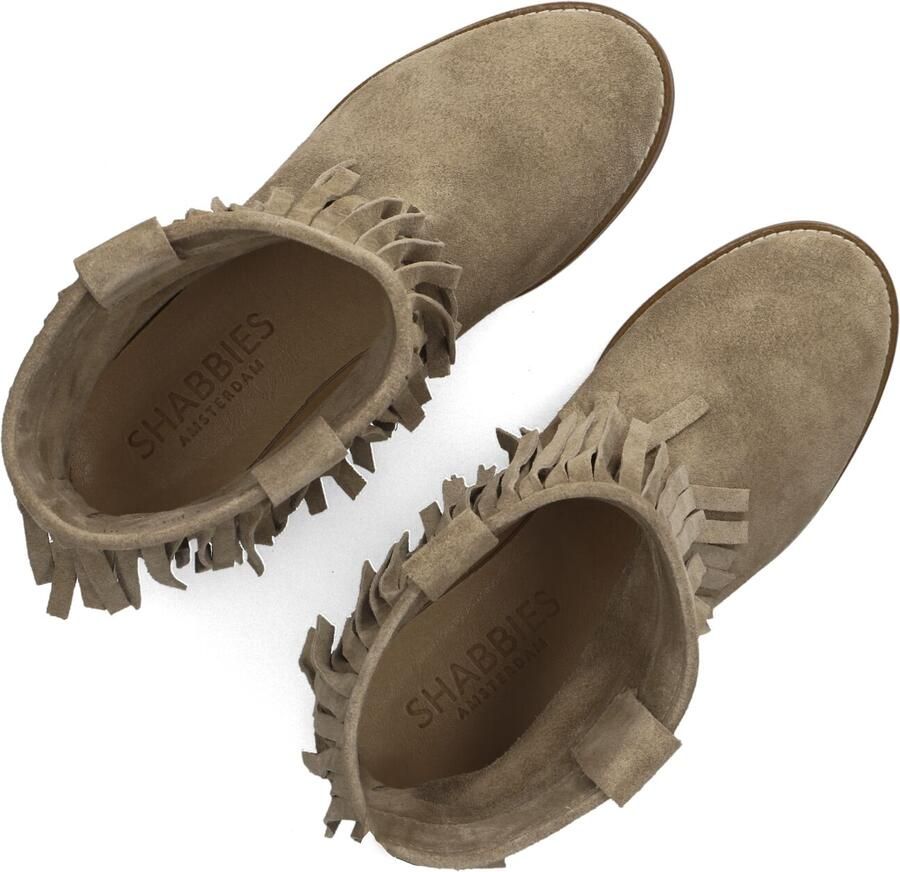 SHABBIES Enkellaarsjes Dames Festi Ibiza Maat: 40 Materiaal: Suède Kleur: Taupe