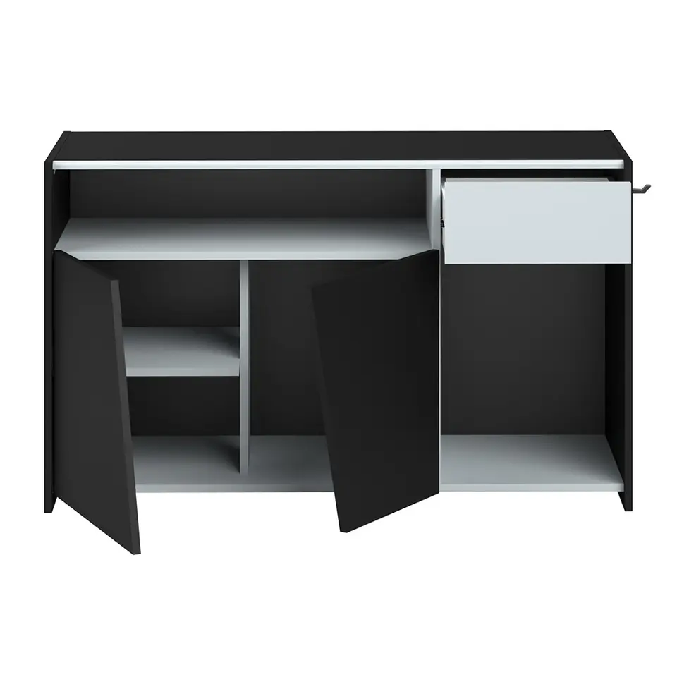 TV-dressoir Levi - zwart - 67x113x40 cm