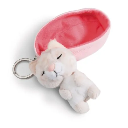 NICI Schlüsselanhänger Sleeping Pets Katze Leoprint, 8 cm