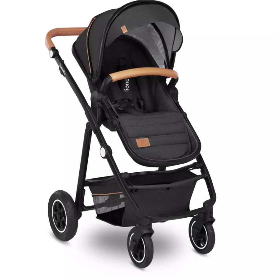 lionelo Kombikinderwagen Amber 3 in 1 Grey Graphite