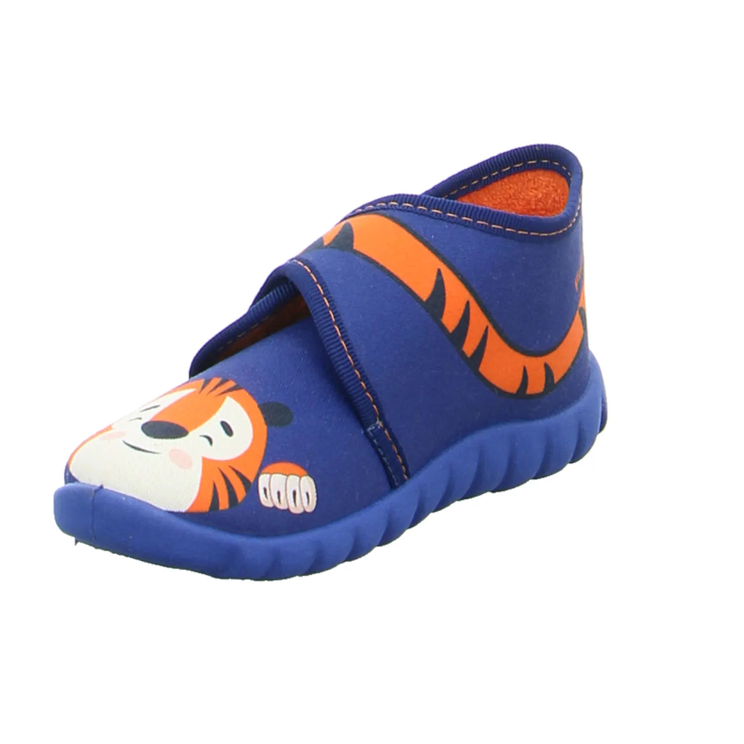 FISCHER Baby-Hausschuh Blau Textil  Unisex
