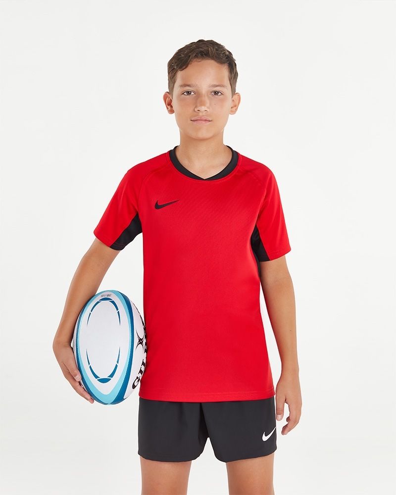 Maillot de rugby Nike Team Rouge & Noir pour enfant